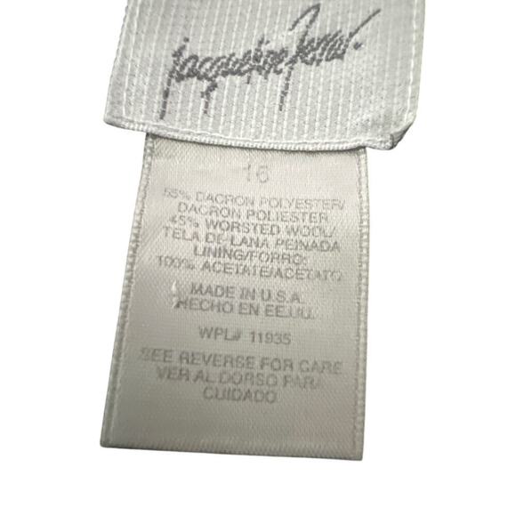 Jacqueline Feral Black Pencil Skirt with kick pleat size 16. - Picture 6 of 7